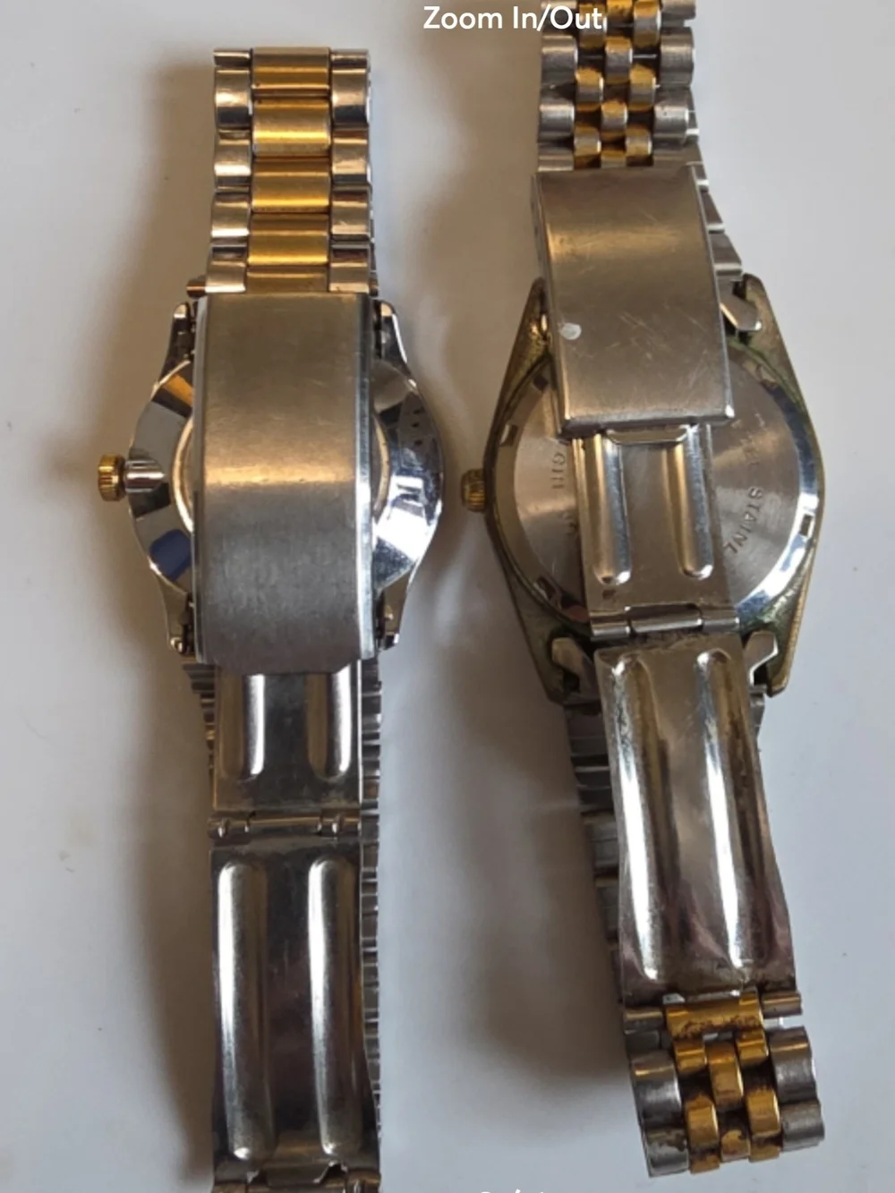 Timex Two-Tone Stainless Steel Watch (Left) + Unbranded Two-Tone Watch (Right)